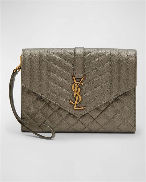 ysl clutch patent leather|ysl monogram quilted leather clutch.